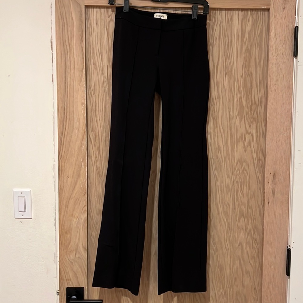 L’AGENCE | Black Tailored Stretch Flair Pants